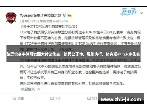 魏震禁赛事件引发四大讨论焦点：处罚公正性、规则执行、体育精神与未来影响